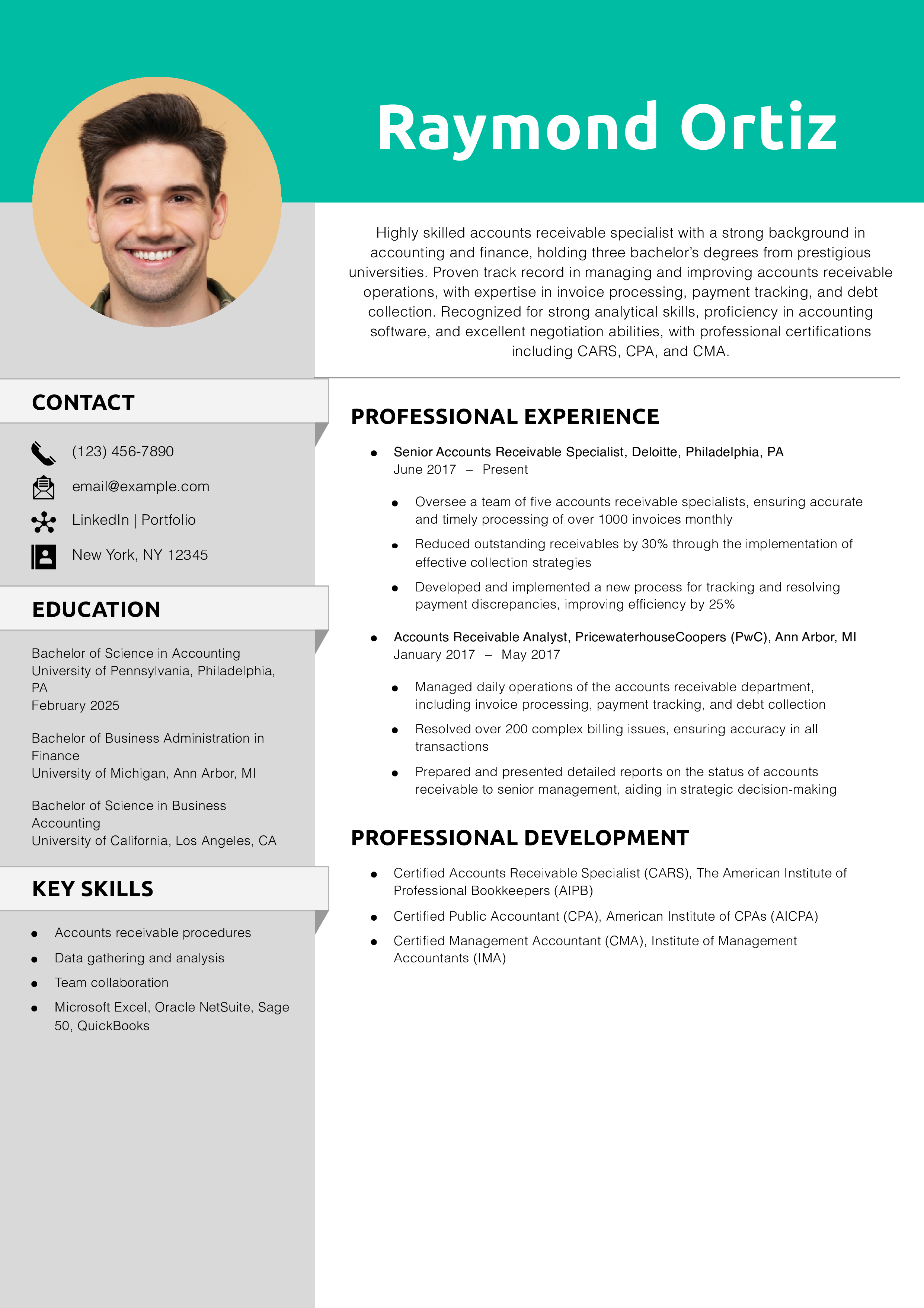 Accounts Receivable Specialist Resume Templates®168极速赛车体彩官方网站